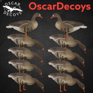 Реалистичные 3D чучела гусей белолобых OSCAR DECOYS 10шт