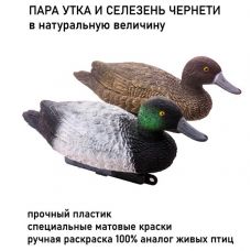 Чучела чернети cелезень и утка DUCK MAGNIT РЕЛЬЕФ