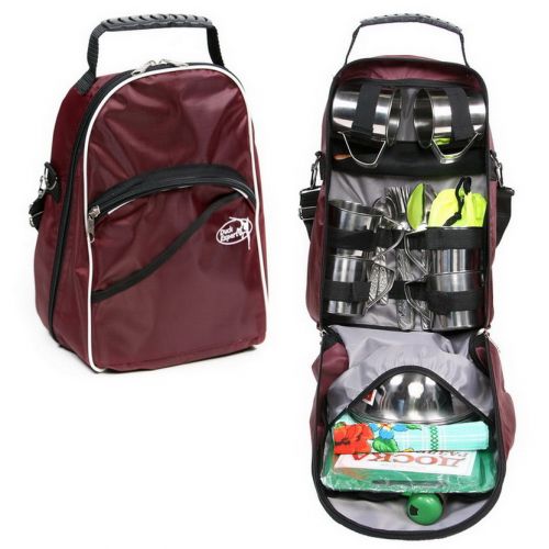 Набор туристической посуды Duck Expert ПИКНИК на 6 персон 46 предметов бордовый